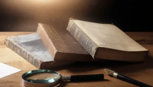 古書を検証するイメージ